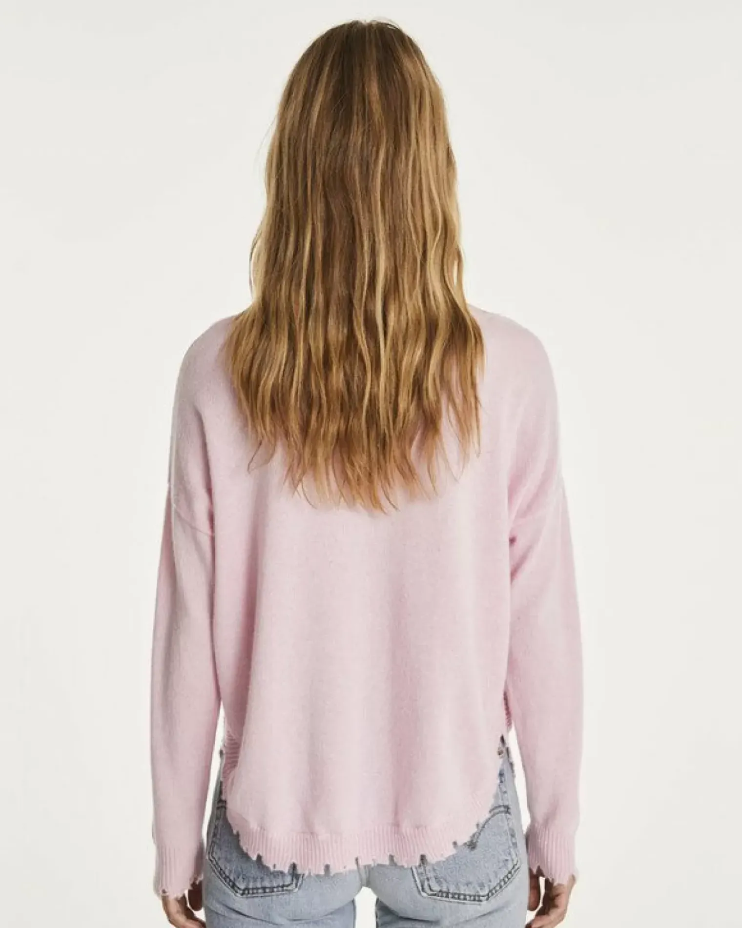 Kujten Sweaters & Sweatshirts>Round Neck Cashmere Sweater Candy Pink