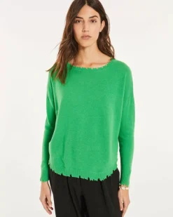 Kujten Sweaters & Sweatshirts>Round Neck Cashmere Sweater Vert Gazon