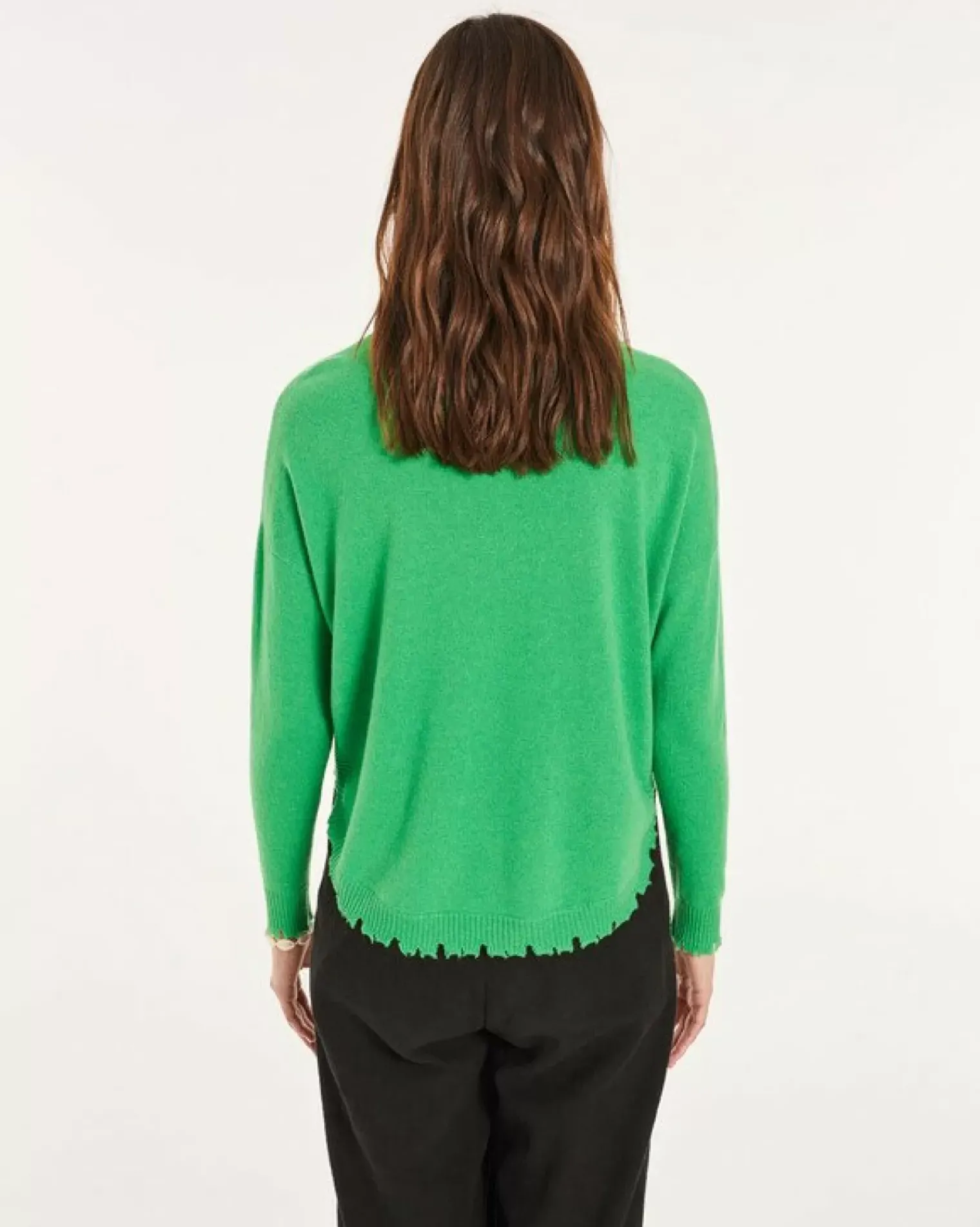 Kujten Sweaters & Sweatshirts>Round Neck Cashmere Sweater Vert Gazon