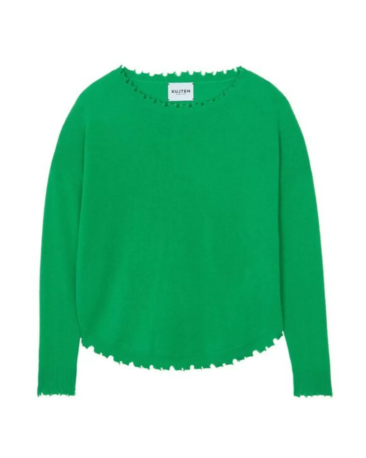 Kujten Sweaters & Sweatshirts>Round Neck Cashmere Sweater Vert Gazon