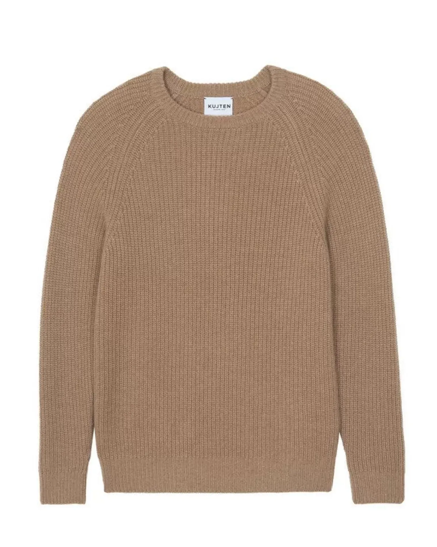 Kujten Sweaters & Sweatshirts>Round Neck Long Sleeve Sweater Camelo