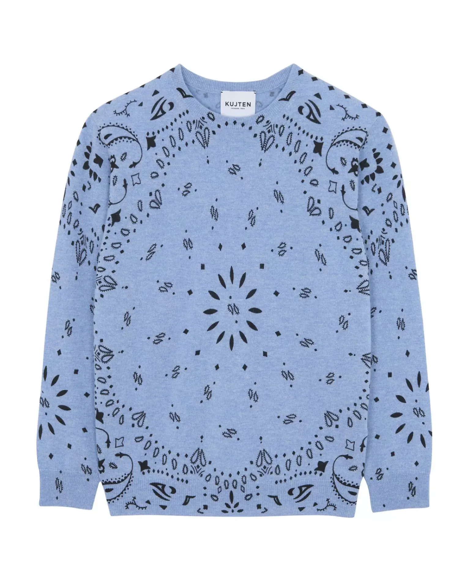 Kujten Sweaters & Sweatshirts>Round Neck Long Sleeves Cashmere Sweater Jeans