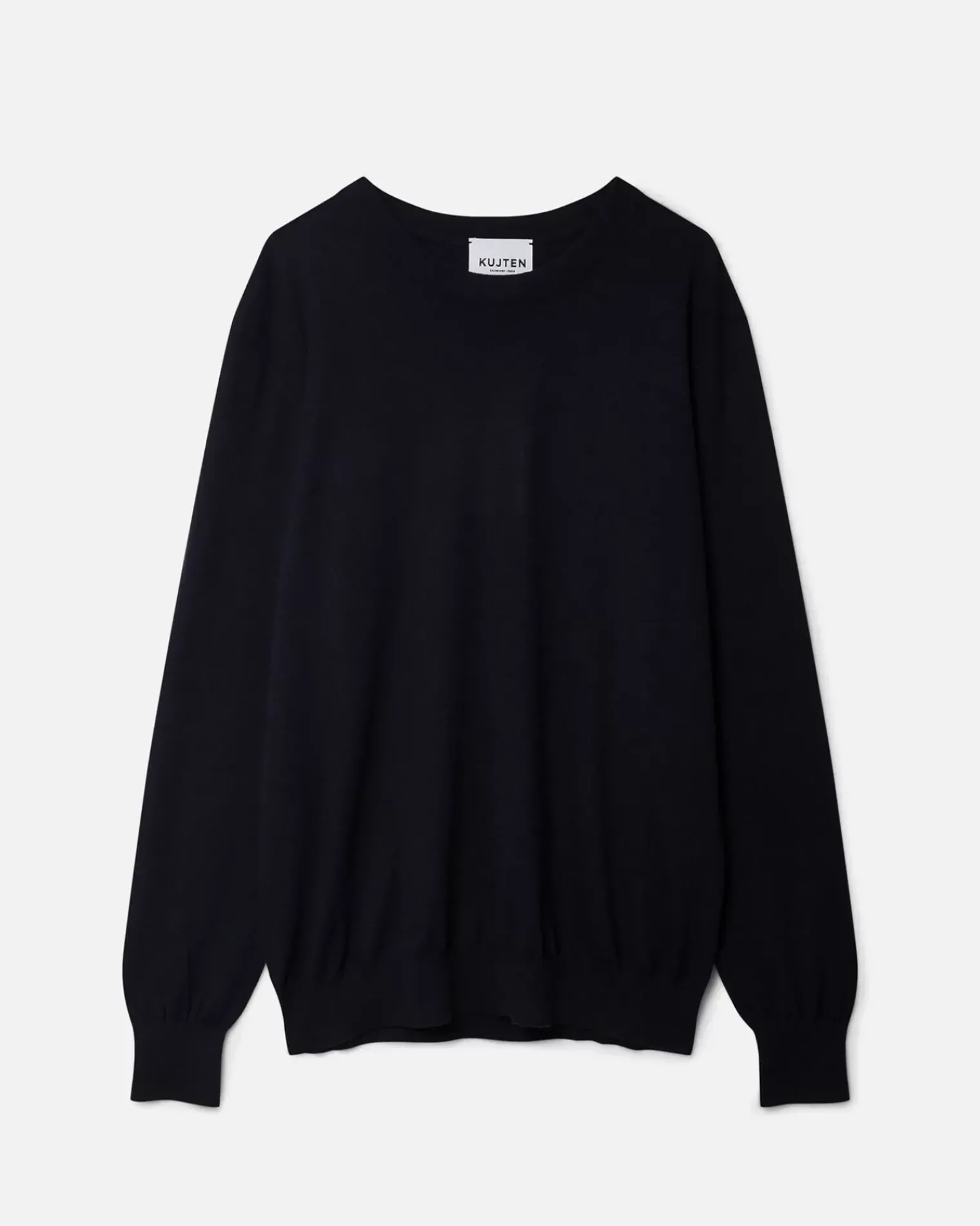Kujten Sweaters & Sweatshirts>Round Neck Long-Sleeves Cashmere Sweater Bleu Marine Fonce