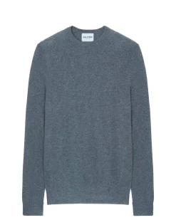 Kujten Sweaters & Sweatshirts>Round Neck Long-Sleeves Cashmere Sweater Gris Flanelle