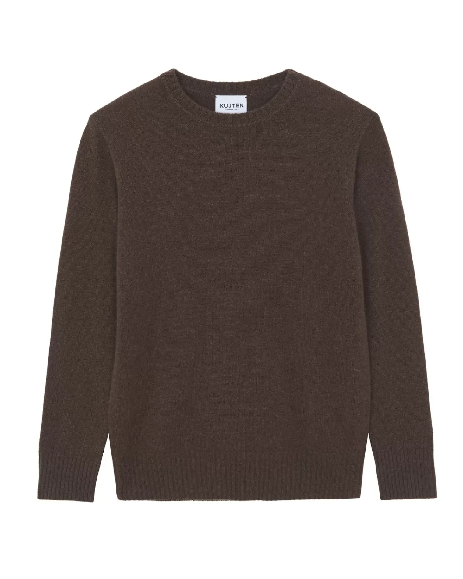 Kujten Sweaters & Sweatshirts>Round Neck Long-Sleeves Cashmere Sweater Chataigne