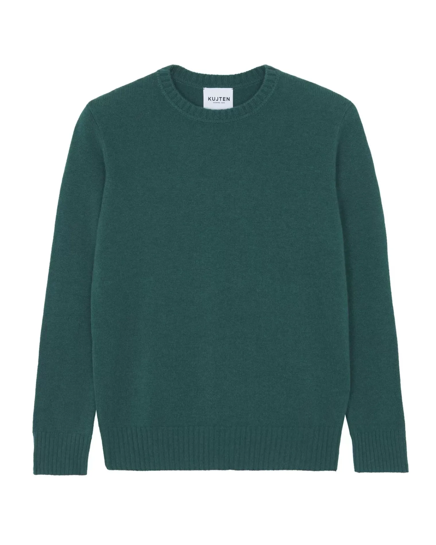 Kujten Sweaters & Sweatshirts>Round Neck Long-Sleeves Cashmere Sweater Vert Bouteille