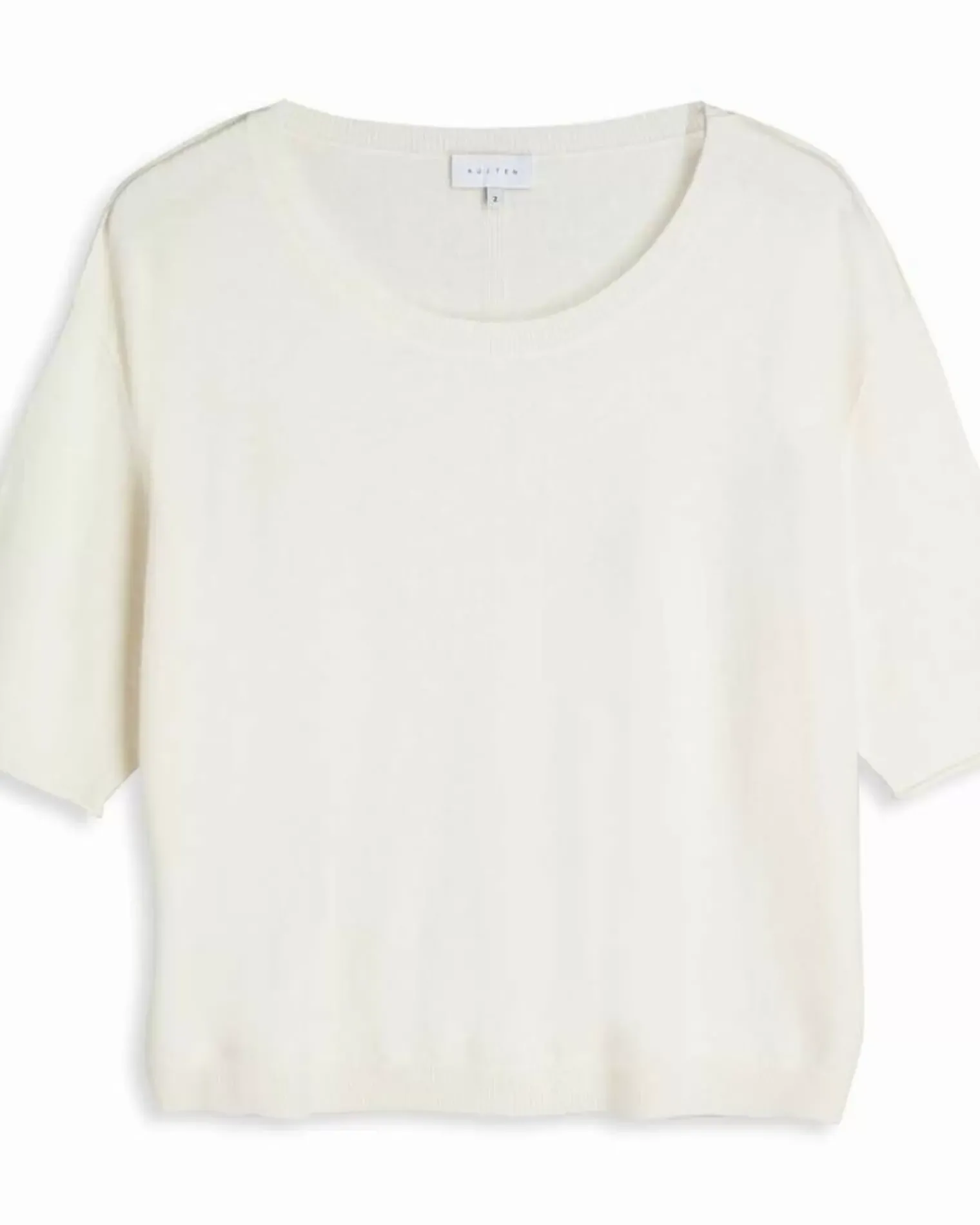 Kujten Sweaters & Sweatshirts>Round Neck Short Sleeves Sweater Blanc