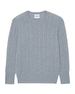 Kujten Sweaters & Sweatshirts>Round Neck Twisted Sweater Gris Chine