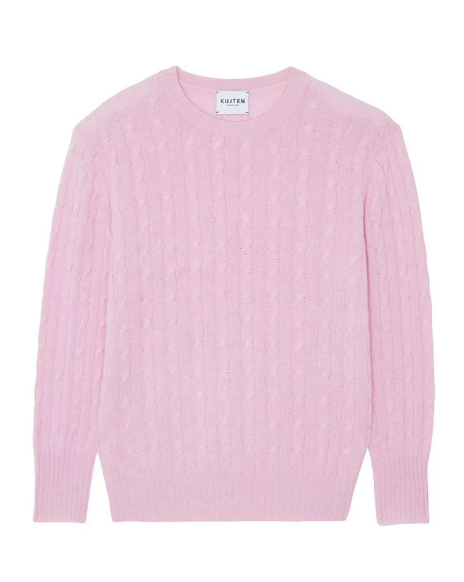 Kujten Sweaters & Sweatshirts>Round Neck Twisted Sweater Candy Pink