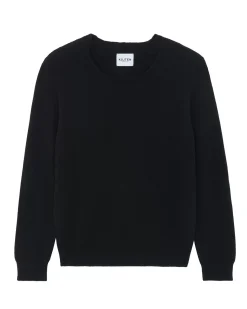 Kujten Sweaters & Sweatshirts>Sharp Edge Round Neck Cashmere Sweater Noir