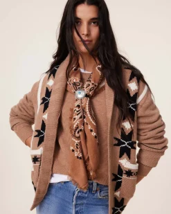 Kujten Jackets & Vests>Shawl Collar Cashmere Cardigan, 12-Threads Camelo