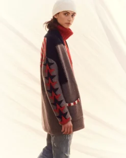Kujten Jackets & Vests>Shawl Collar Cashmere Cardigan, 12-Threads Gris Granit