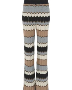 Kujten Pants & Shorts>Silk-Cashmere Flared Pants Camelo