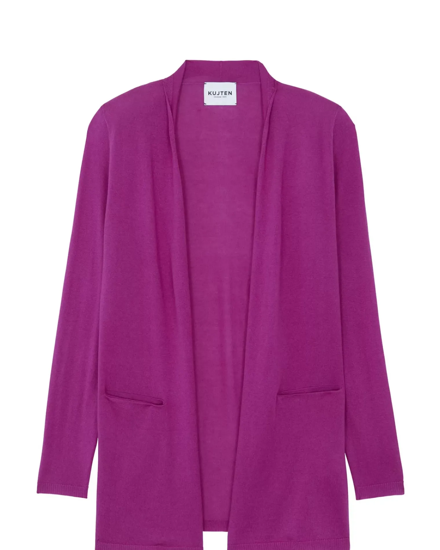 Kujten Jackets & Vests>Silk-Cashmere Long Sleeve Jacket Violet India