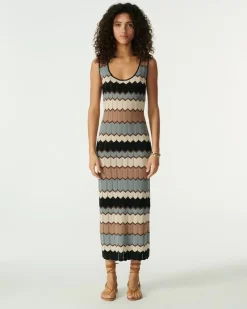 Kujten Dresses & Skirts>Silk-Cashmere Long Tank Dress Camelo
