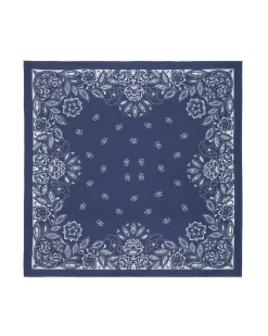 Kujten Scarves & Snoods>Silk-Cashmere Scarf Bleu Marine Fonce
