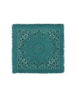 Kujten Scarves & Snoods>Small Cashmere Bandana , 2-Threads Vert Perroquet