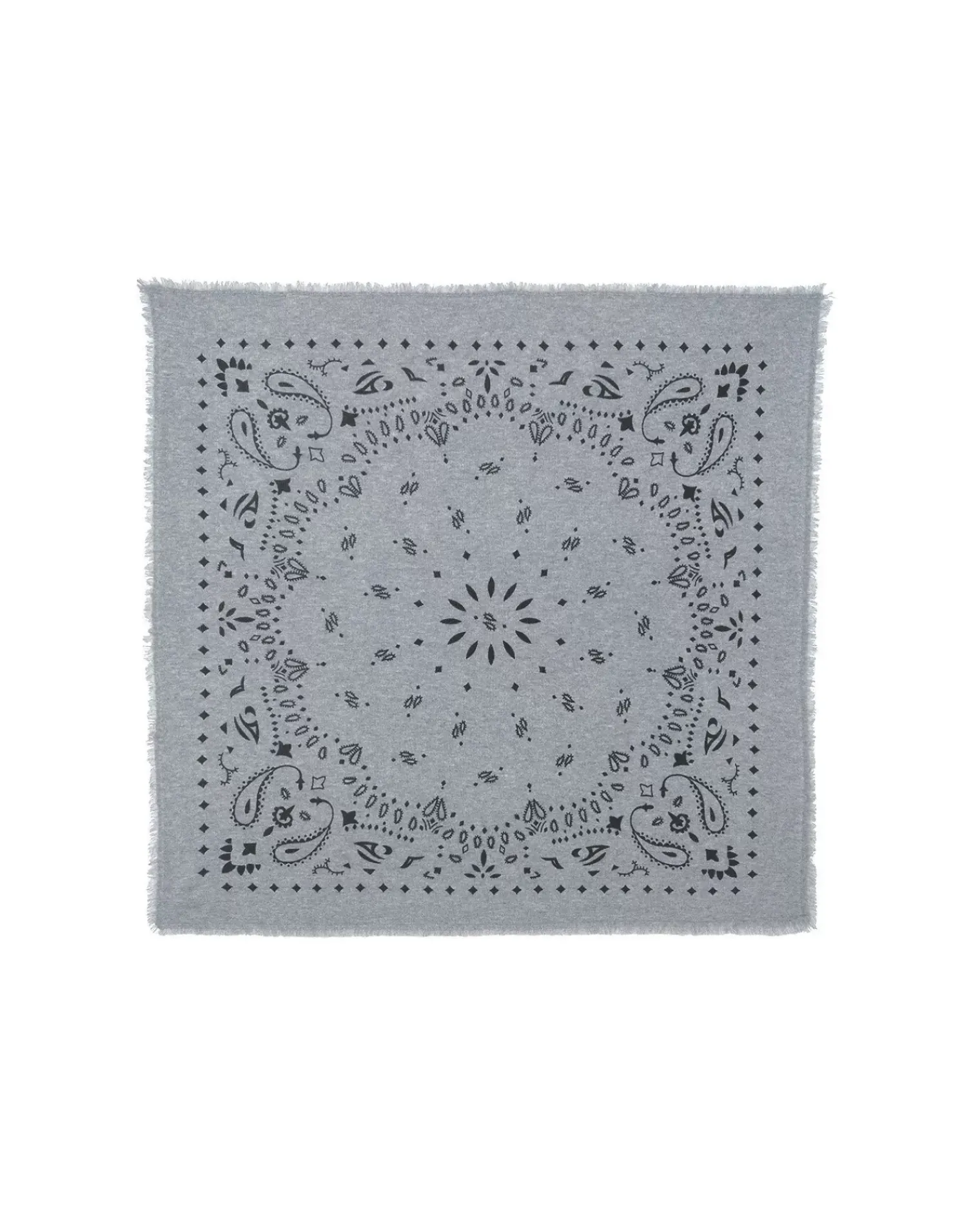 Kujten Bandanas>Small Cashmere Bandana, 2-Threads Gris Chine