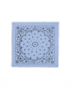 Kujten Bandanas>Small Cashmere Bandana, 2-Threads Bleu Jeans