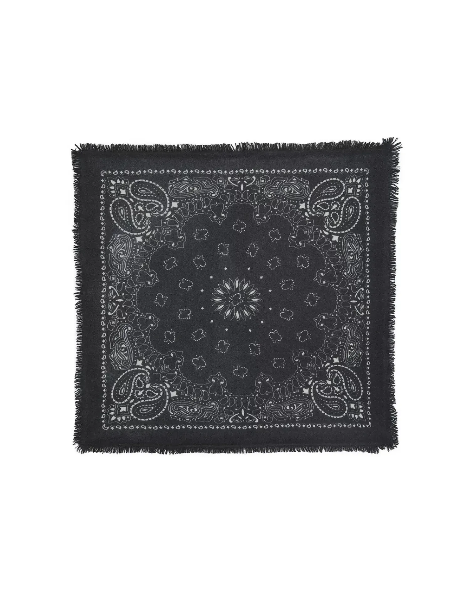 Kujten Bandanas>Small Cashmere Bandana, 2-Threads Noir
