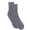 Kujten Socks & Leg Warmers>Solid Color Cashmere Socks, 4-Threads Gris Flanelle
