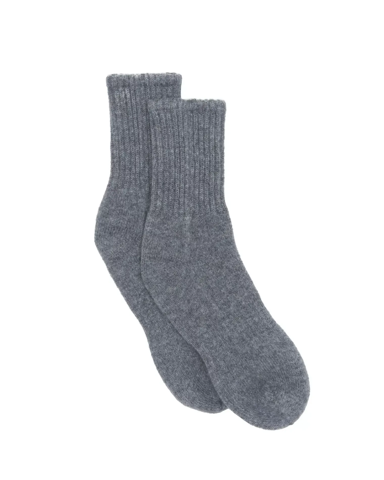 Kujten Socks & Leg Warmers>Solid Color Cashmere Socks, 4-Threads Gris Flanelle