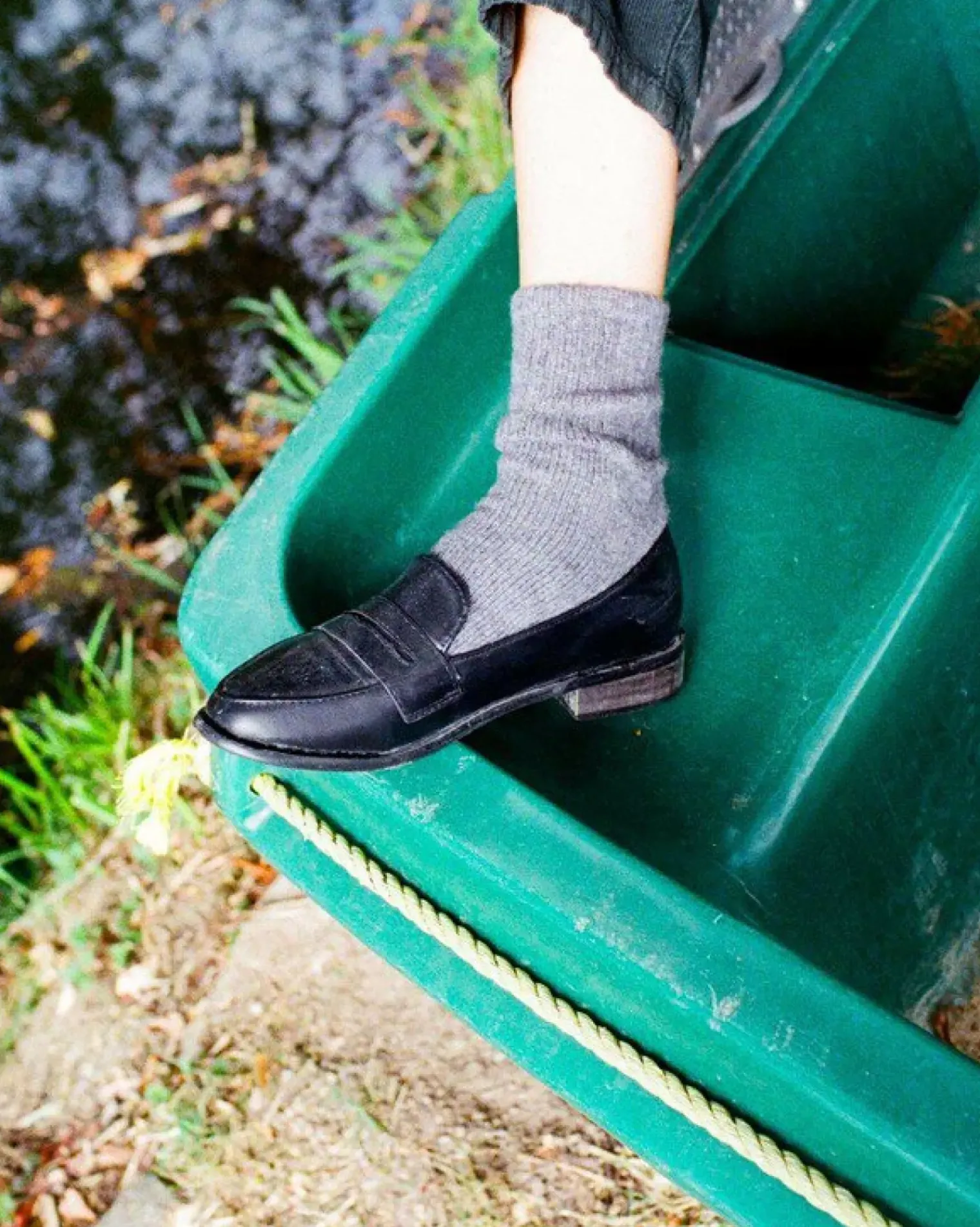 Kujten Socks & Leg Warmers>Solid Color Cashmere Socks, 4-Threads Gris Flanelle