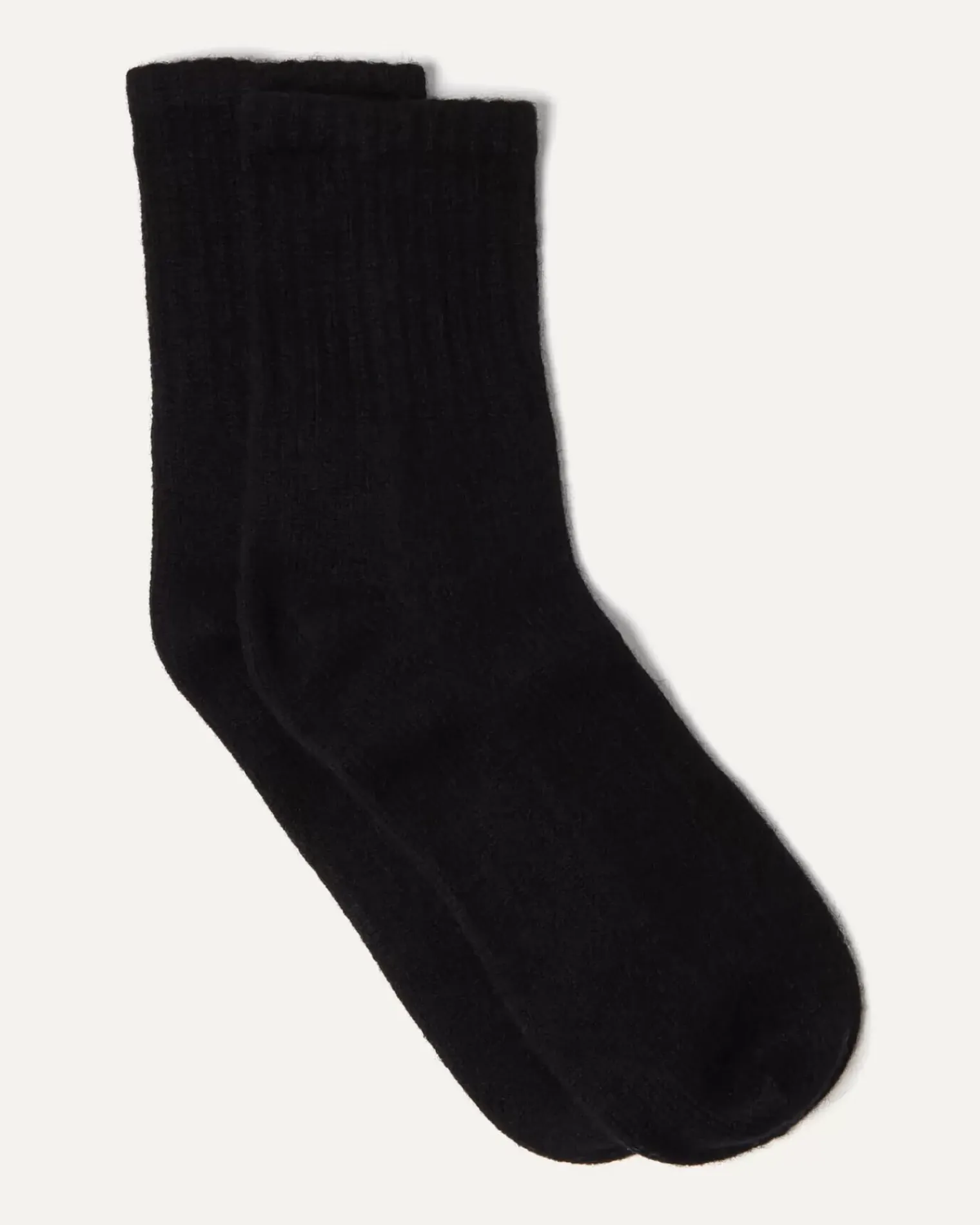 Kujten Socks & Leg Warmers>Solid Color Cashmere Socks, 4-Threads Noir