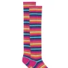 Kujten Socks & Leg Warmers>Striped Cashmere Socks, 2-Threads Multicolore