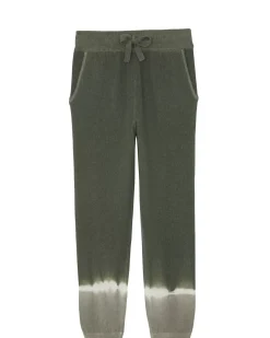 Kujten Joggings>Tie & Dye Cashmere Jogging Kaki Fonce