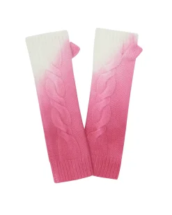 Kujten Gloves & Mittens>Tie & Dye Cashmere Mittens Rose Fluo