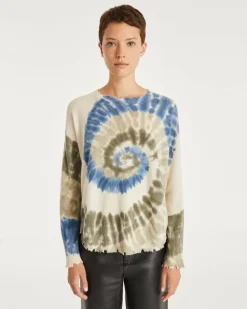 Kujten Sweaters & Sweatshirts>Tie & Dye Round Neck Cashmere Pullover Jeans