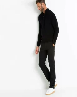Kujten Sweaters & Sweatshirts>Trucker Buttoned Cashmere Sweater Noir