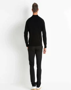 Kujten Sweaters & Sweatshirts>Trucker Buttoned Cashmere Sweater Noir