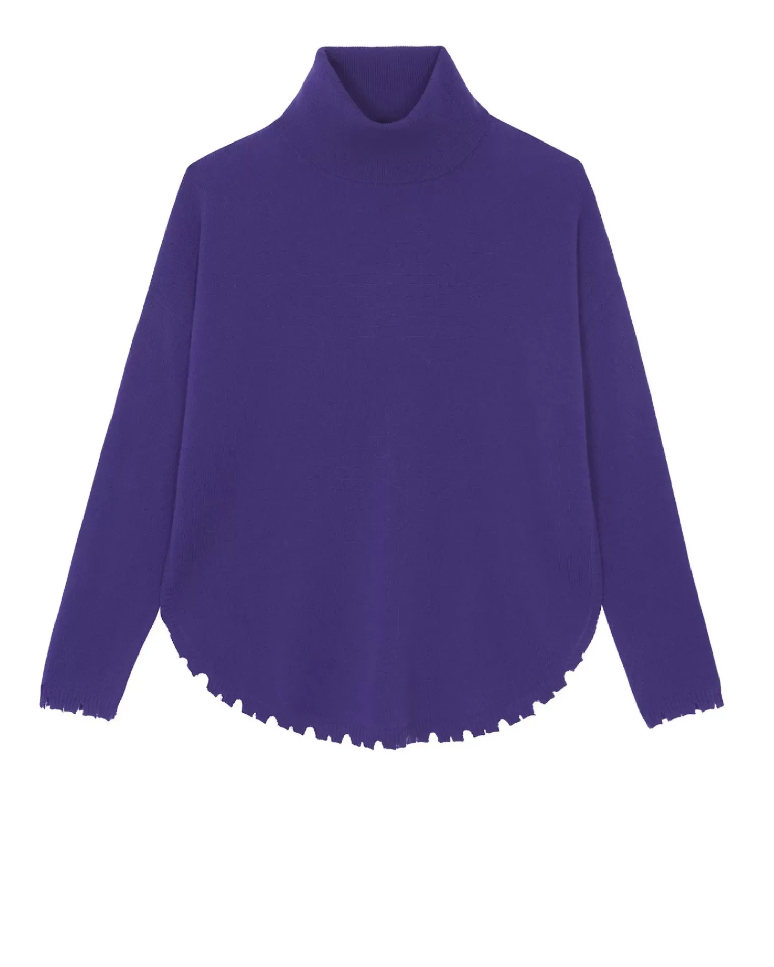 Kujten Sweaters & Sweatshirts>Turtleneck Cashmere Sweater, 2-Threads Deep Purple