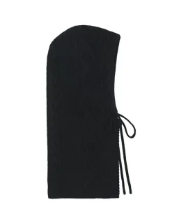Kujten Hats & Headbands>Twisted Cashmere Hood, 8-Threads Noir