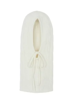 Kujten Hats & Headbands>Twisted Cashmere Hood, 6-Threads Blanc