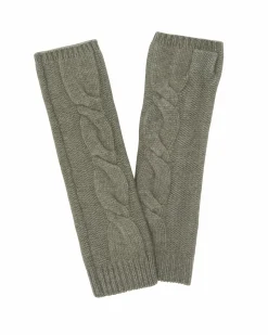 Kujten Gloves & Mittens>Twisted Cashmere Mittens, 8-Threads Kaki Chine