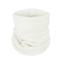 Kujten Scarves & Snoods>Twisted Cashmere Snood, 8-Threads Blanc