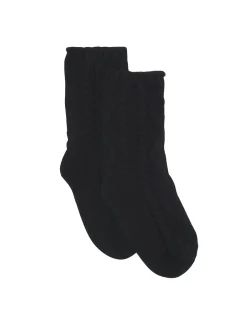 Kujten Socks & Leg Warmers>Twisted Cashmere Socks, 6-Threads Noir
