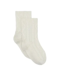 Kujten Socks & Leg Warmers>Twisted Cashmere Socks, 6-Threads Blanc