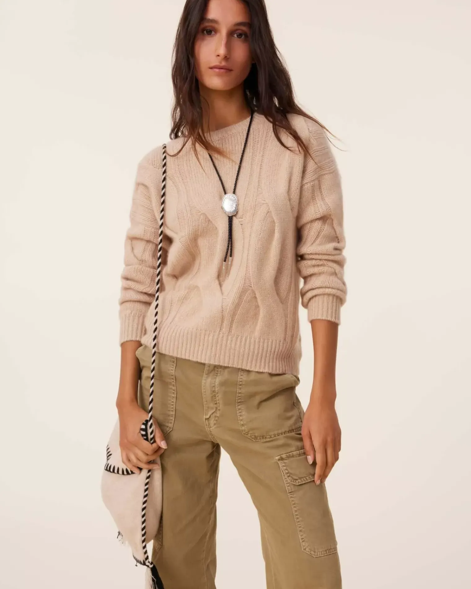 Kujten Sweaters & Sweatshirts>Twisted Round Neck Cashmere Sweater, 8-Threads Organique