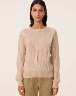 Kujten Sweaters & Sweatshirts>Twisted Round Neck Cashmere Sweater, 8-Threads Organique