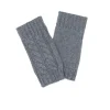 Kujten Gloves & Mittens>Twisted Short Cashmere Mittens, 12-Threads Gris Flanelle