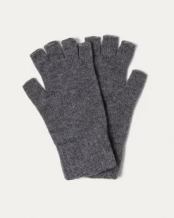 Kujten Gloves & Mittens>Unisex Cashmere Finger Mittens, 4-Threads Gris Flanelle