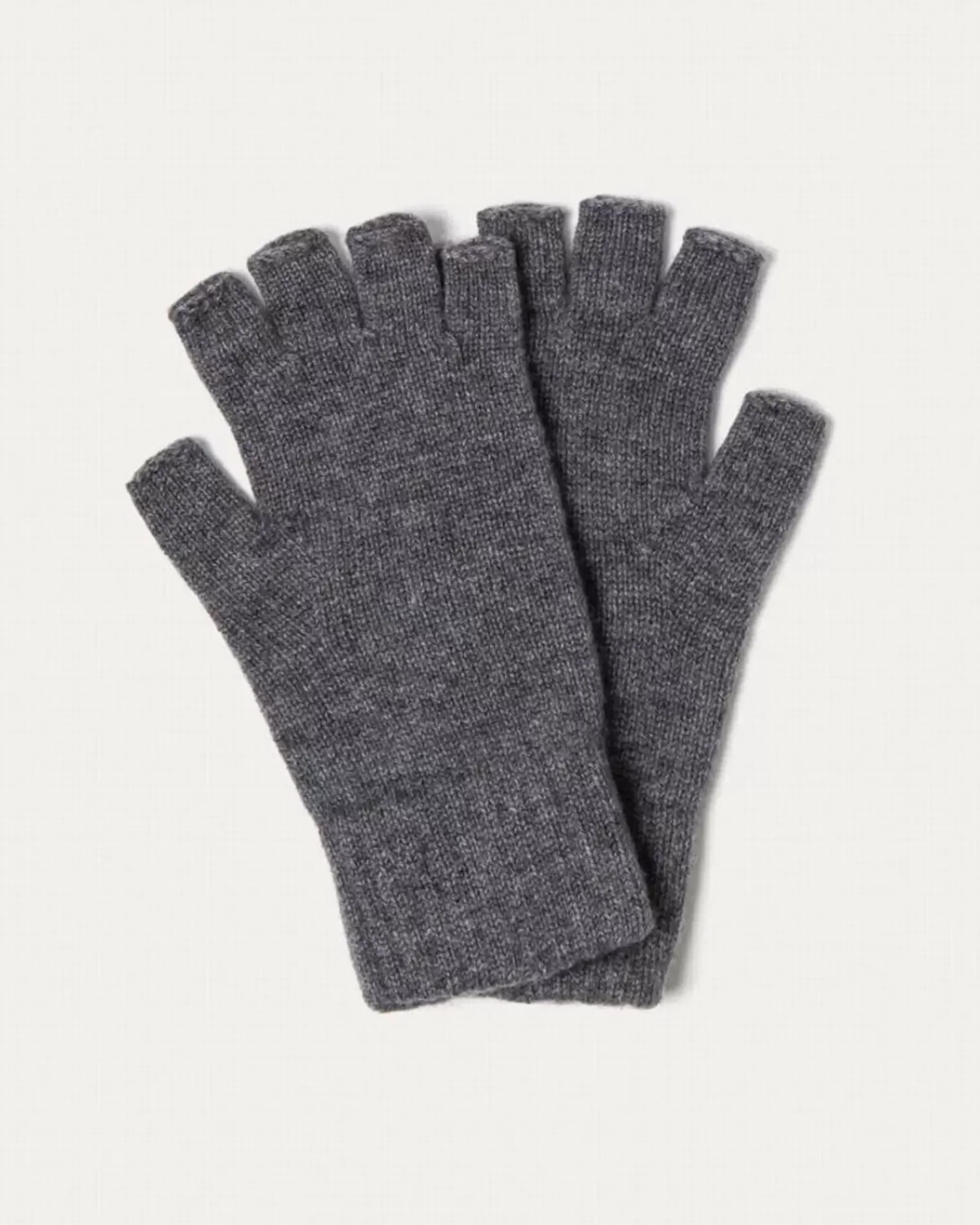 Kujten Gloves & Mittens>Unisex Cashmere Finger Mittens, 4-Threads Gris Flanelle