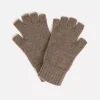 Kujten Gloves & Mittens>Unisex Cashmere Finger Mittens Beige Taupe