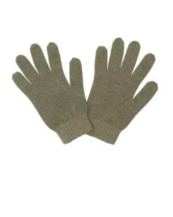 Kujten Gloves & Mittens>Unisex Cashmere Gloves, 8-Threads Kaki Chine