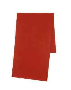 Kujten Scarves & Snoods>Unisex Cashmere Scarf, 2-Threads Orange Rosso
