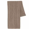 Kujten Scarves & Snoods>Unisex Cashmere Scarf, 6-Threads Beige Taupe